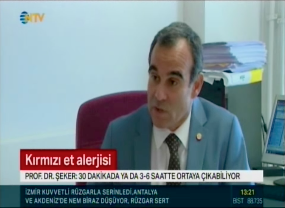 Kırmızı Et Alerjisi NTV Haber Prof. Dr. Bülent Enis Şekerel